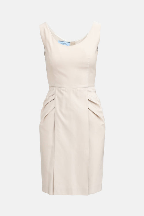 Prada 2011 Wool & Silk Midi Dress