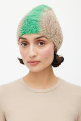 Prada // Fall 2007 Beige & Green Mohair Mohawk Beanie – VSP