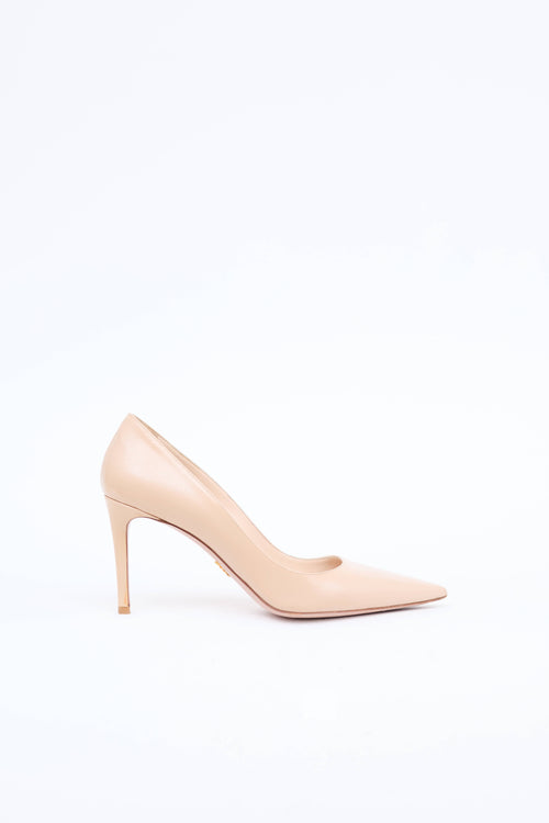 Prada Saffiano Point Toe Pump