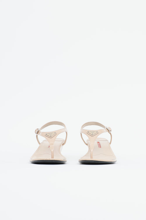 Prada Patent Wedge Sandal