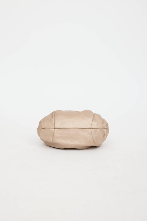 Leather Pleated Buckle Bag