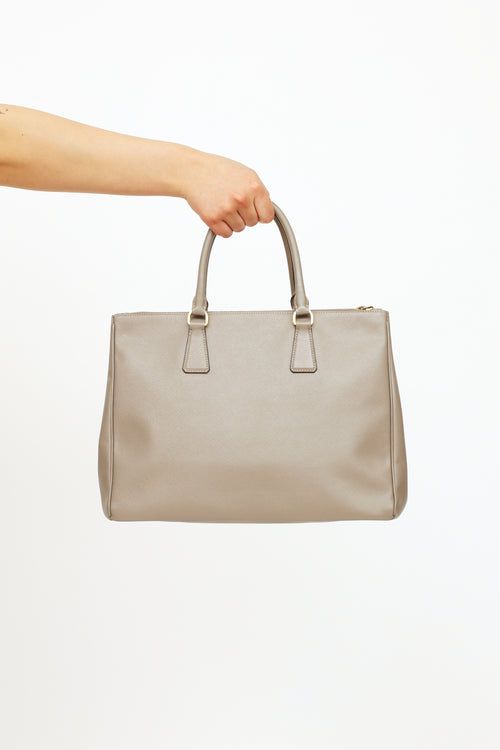 Prada Taupe Saffiano Leather Galleria Bag