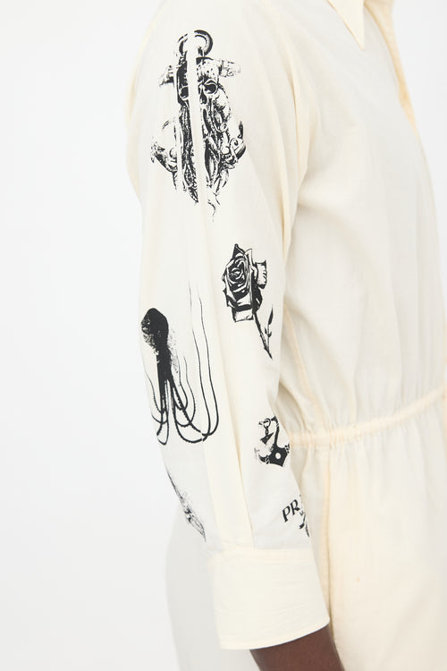 Prada SS 2022 Printed Romper