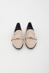 Prada Beige Patent Leather Derby