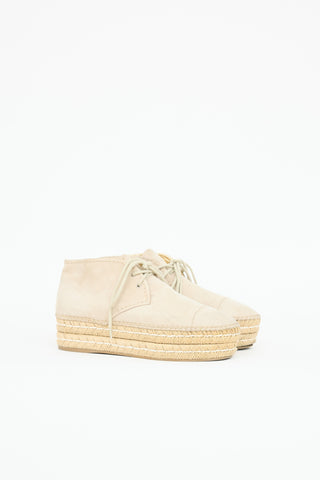 Prada Suede Platform Espadrille