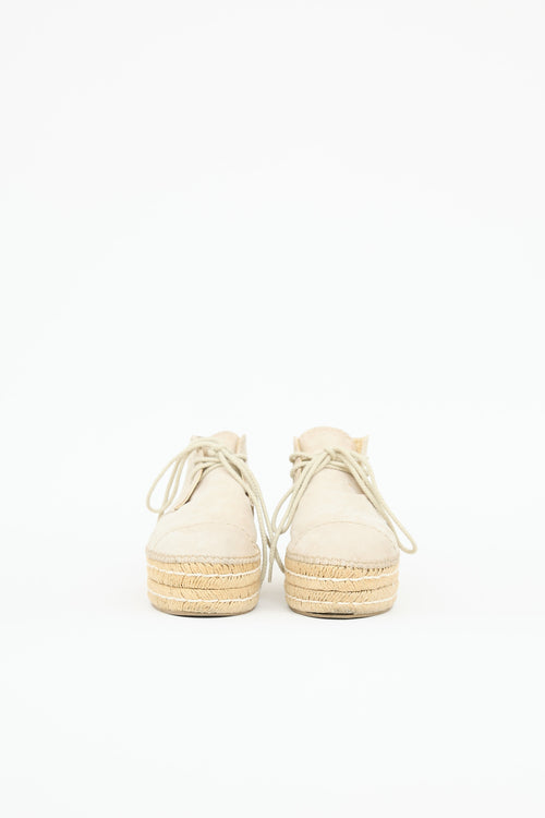 Prada Suede Platform Espadrille