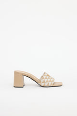 Prada Jacquard Logo Sandal