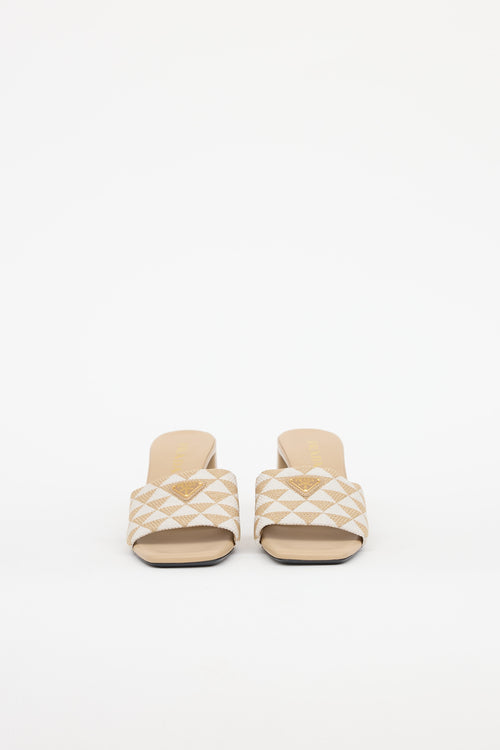 Prada Jacquard Logo Sandal