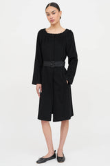 Prada 2007 Button Up Belted Dress