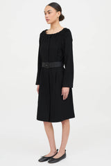 Prada 2007 Button Up Belted Dress