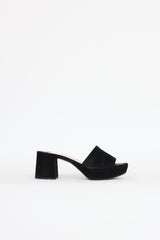 Prada Suede Open Toe Mule