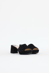 Prada Suede Open Toe Mule