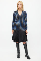 Prada Black & Multicolour Geometric Silk Cardigan