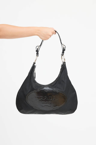 Prada Nylon Canapa Logo Shoulder Bag