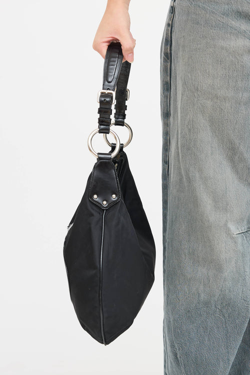 Prada Nylon Canapa Logo Shoulder Bag