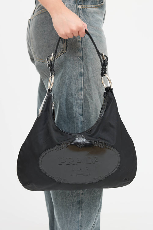 Prada Nylon Canapa Logo Shoulder Bag