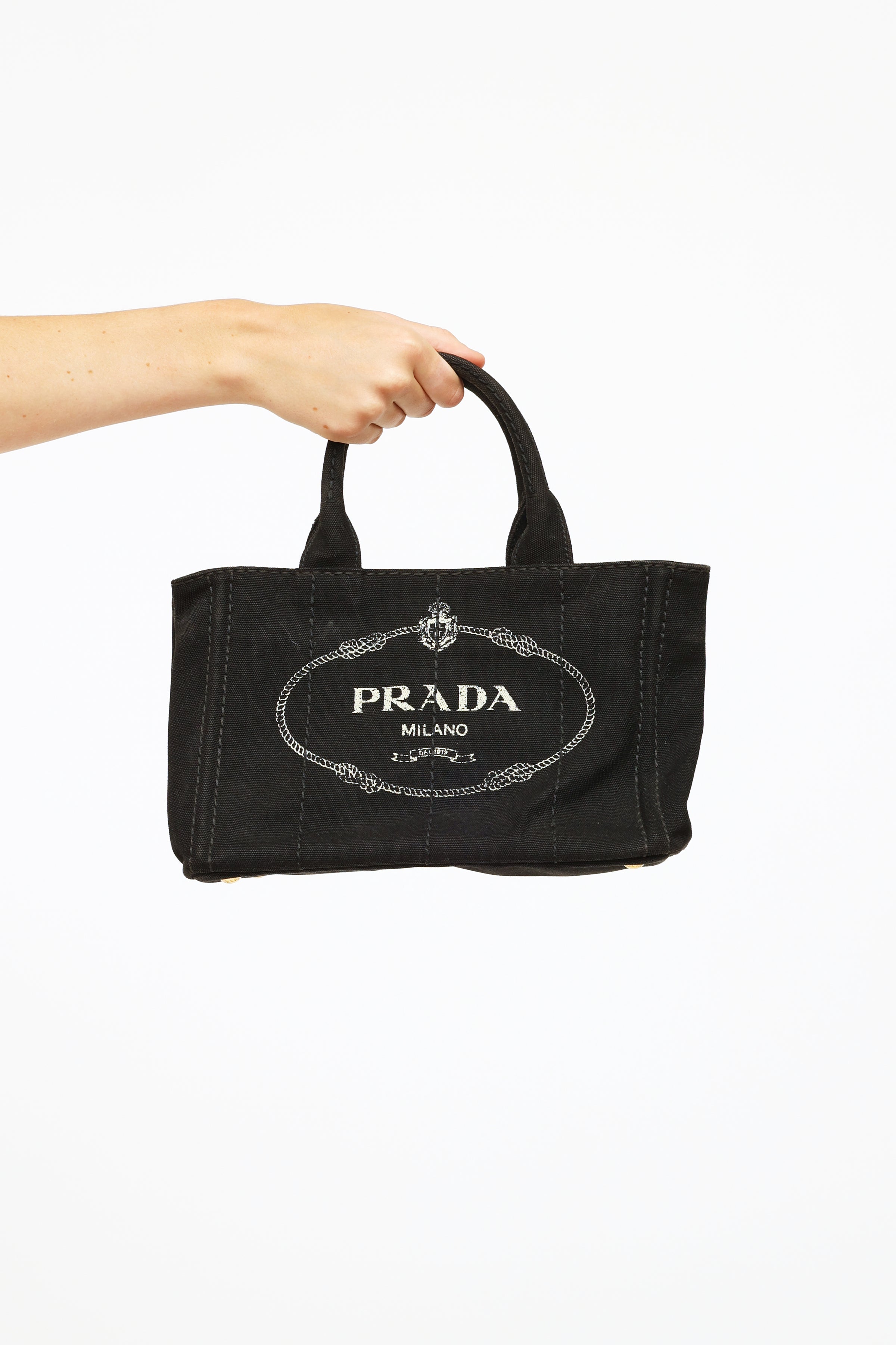 Prada - Authenticated Handbag - Cloth White for Women, Never Worn, with Tag
