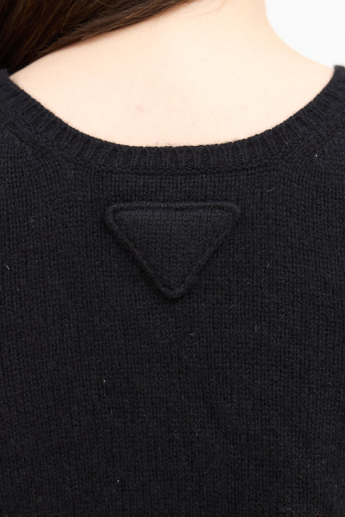 Prada Black Cashmere Knit Tank Top