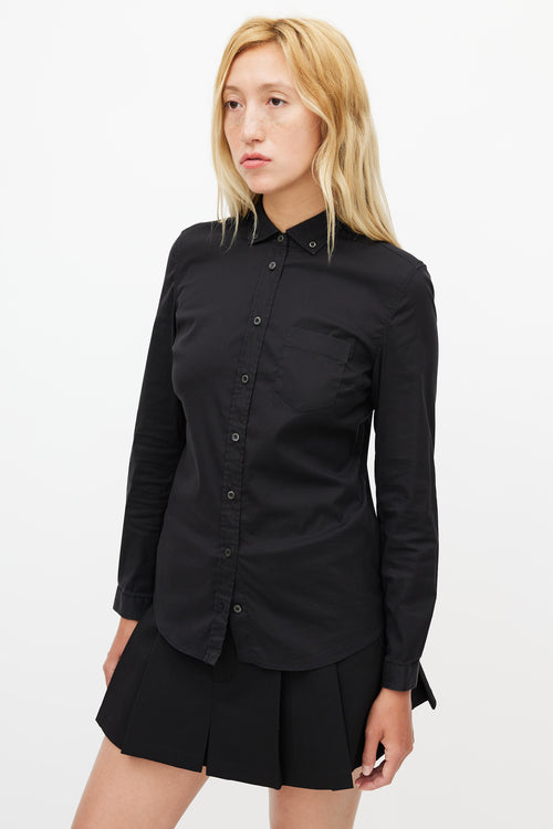 Prada Black Cotton Button Up Shirt