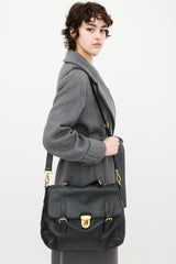 Prada Black Daino Messenger Bag