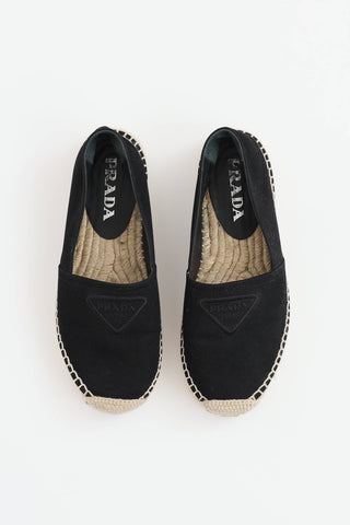 Prada Logo Espadrille Flat