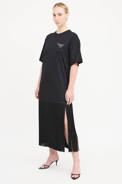 Prada 2022 Fringe T-shirt Dress