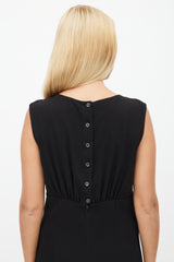 Prada Black Gathered Dress