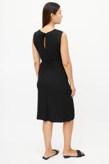 Prada Black Gathered Dress