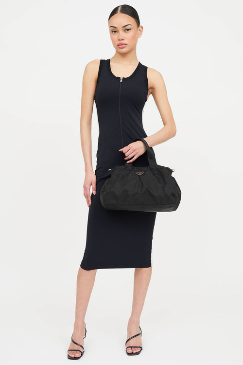 Prada Pleated Trim Nylon Bag