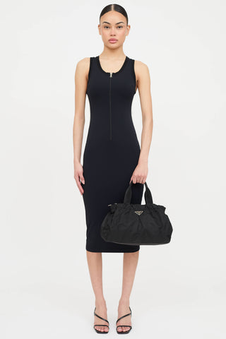 Prada Pleated Trim Nylon Bag