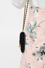 Prada Black & Gold Saffiano Lux Bandoliera Bag