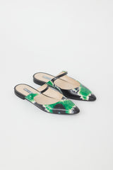Prada Black & Green Tie Dye Mule