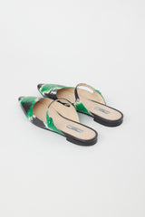 Prada Black & Green Tie Dye Mule