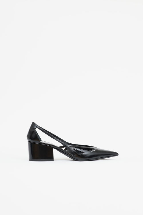 Prada Leather Cutout Pump