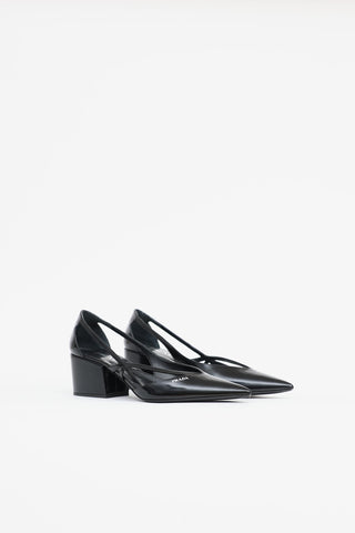 Prada Leather Cutout Pump