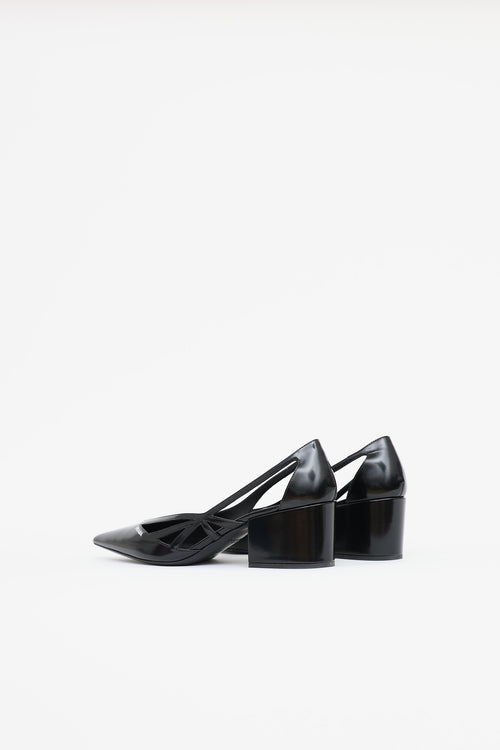 Prada Leather Cutout Pump