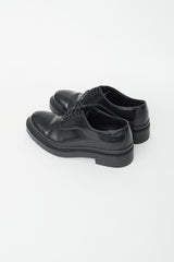 Prada Black Leather Brogue Oxford