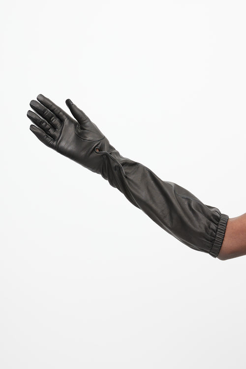 Prada Black Leather Glove