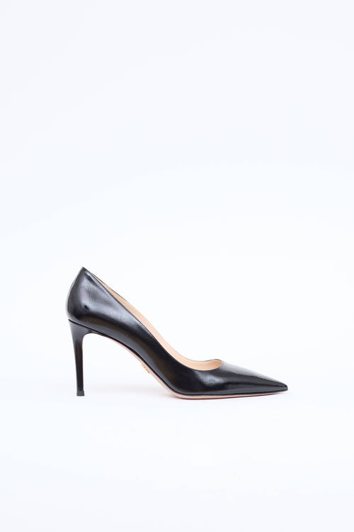 Prada Saffiano Point Toe Pump