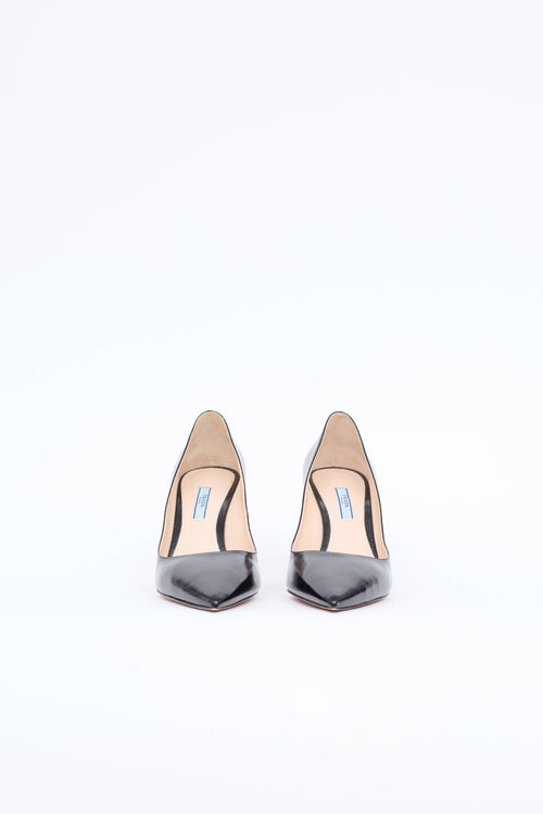 Prada Saffiano Point Toe Pump