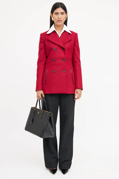 Prada Leather Gallerina Saffiano Bag