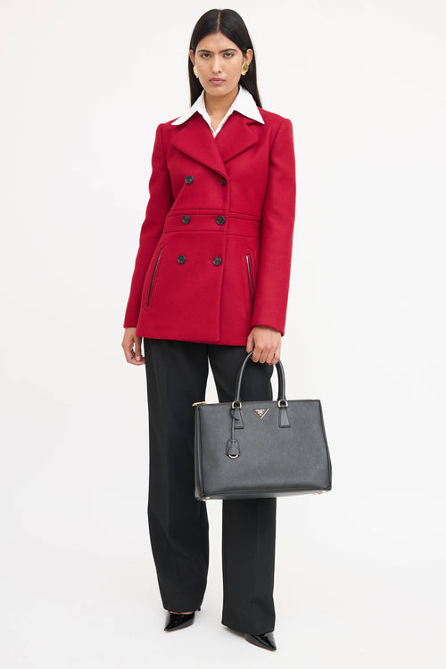 Prada Leather Gallerina Saffiano Bag