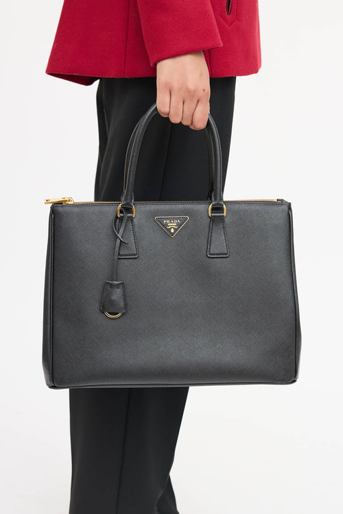 Prada Leather Gallerina Saffiano Bag