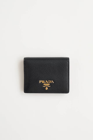 Prada Vitello Bifold Logo Wallet
