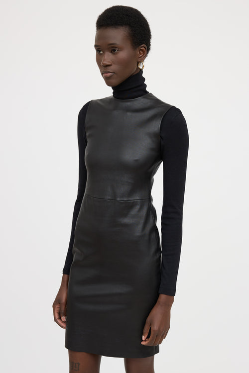 Prada 2010  Leather Fitted Dress