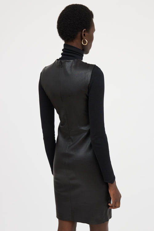 Prada 2010  Leather Fitted Dress