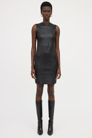 Prada 2010  Leather Fitted Dress
