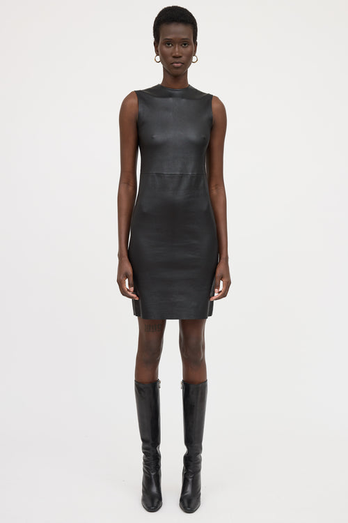 Prada 2010  Leather Fitted Dress