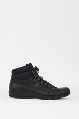 Prada Black Leather & Nylon Sneaker