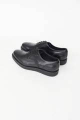 Prada Black Leather Oxford